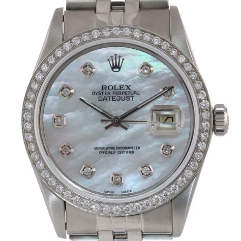 rolex datejust diamante|rolex datejust diamond bezel 36mm.